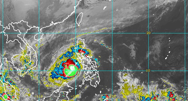 Typhoon Odette starts moving over West Philippine Sea