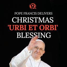 WATCH: Pope Francis delivers Christmas ‘Urbi et Orbi’ 2021