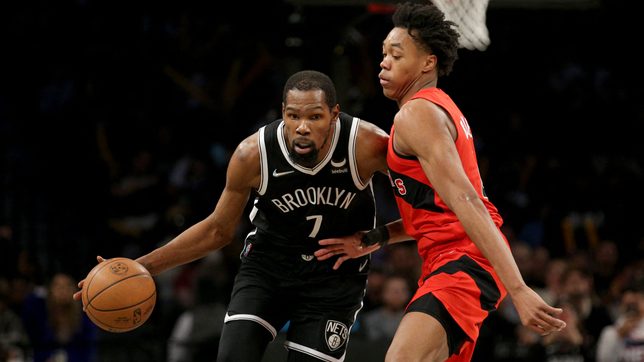 Kevin Durant’s triple-double powers Nets past Raptors in OT