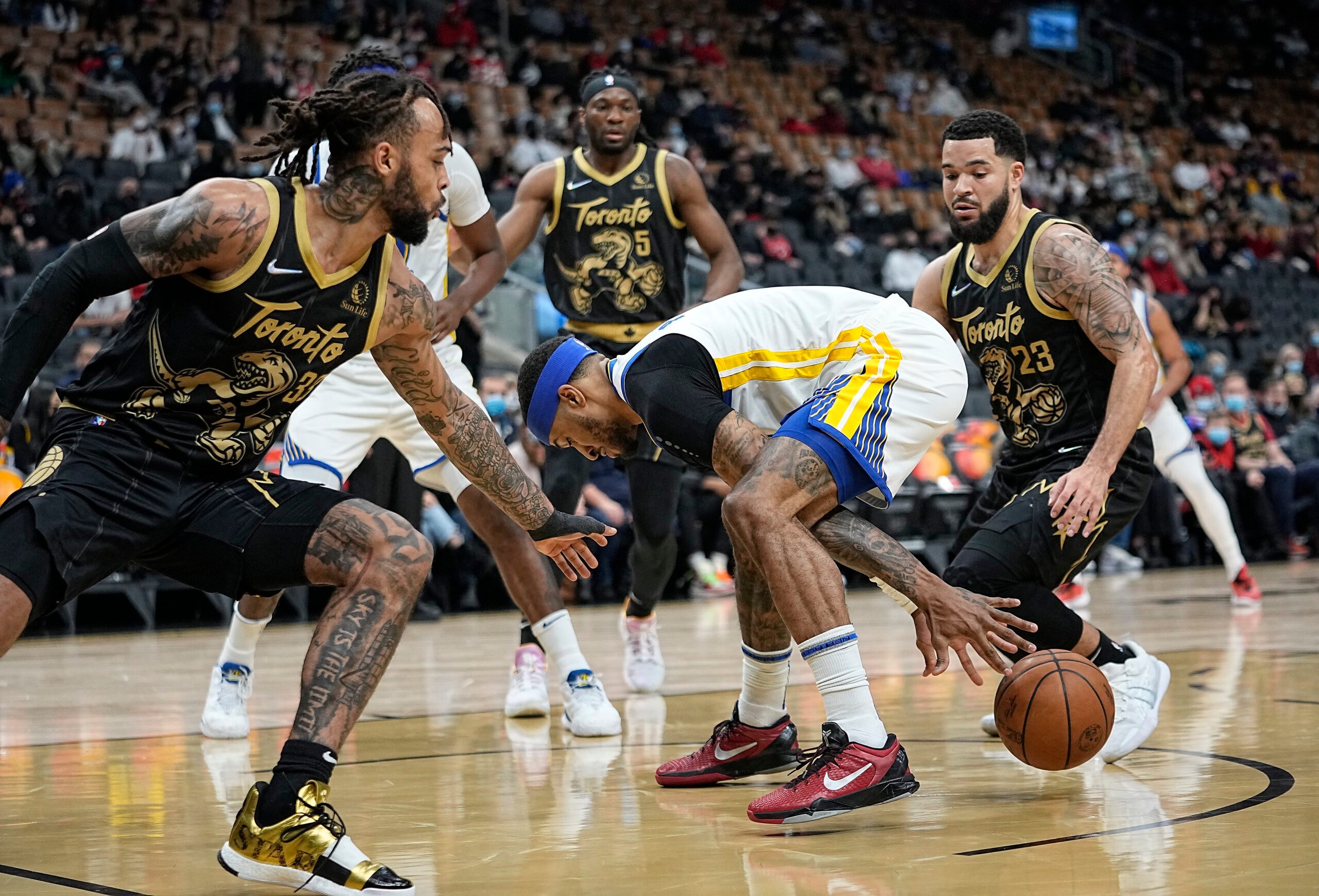 Raptors return to action, knock off shorthanded Warriors