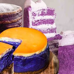 This amazing ube crème brulée cake is made by a self-taught home baker