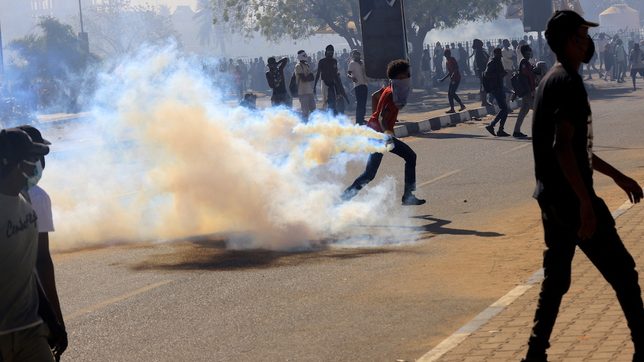Security forces fire tear gas at protesters in Sudan
