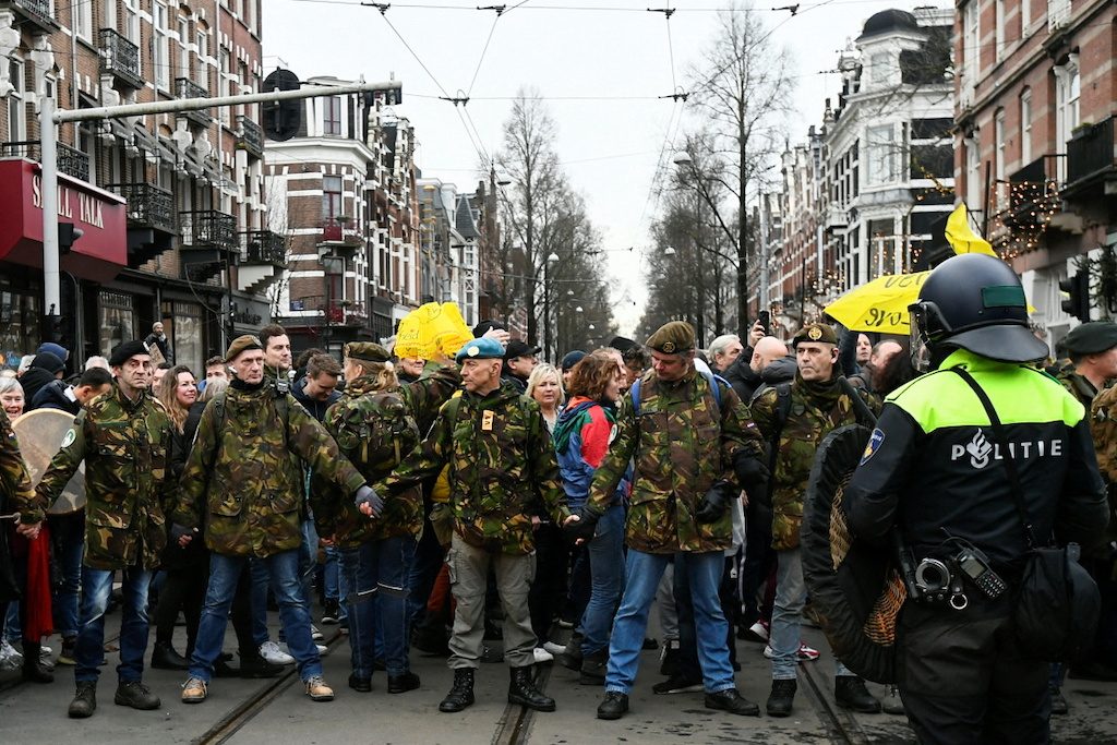 Dutch police disperse thousands protesting against lockdown measures