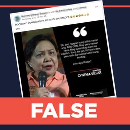 FALSE: Roque says win elections first, then you can steal