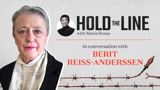 Maria Ressa talks to Nobel committee chair Berit Reiss-Anderssen