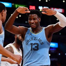 Shorthanded Grizzlies trip Lakers as LeBron records 100th triple-double