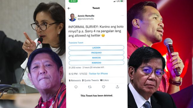 Oops! Cavite gov deletes ‘informal survey’ on presidential bets – ‘honest mistake’
