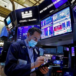 Stocks gain, Dow touches record; oil rises on EIA data
