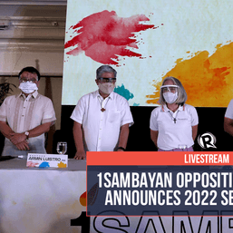 LIVESTREAM: 1Sambayan opposition coalition announces Senate slate