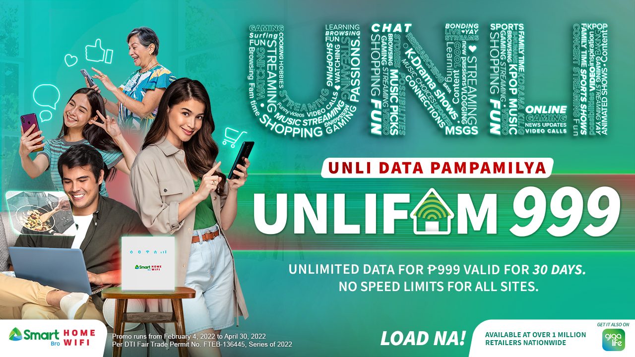 Smart unveils its best unlimited data offer for the family with UNLIFAM 999