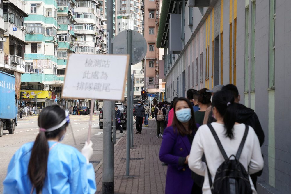 Hong Kong leader says no plans for citywide lockdown as COVID-19 infections spiral