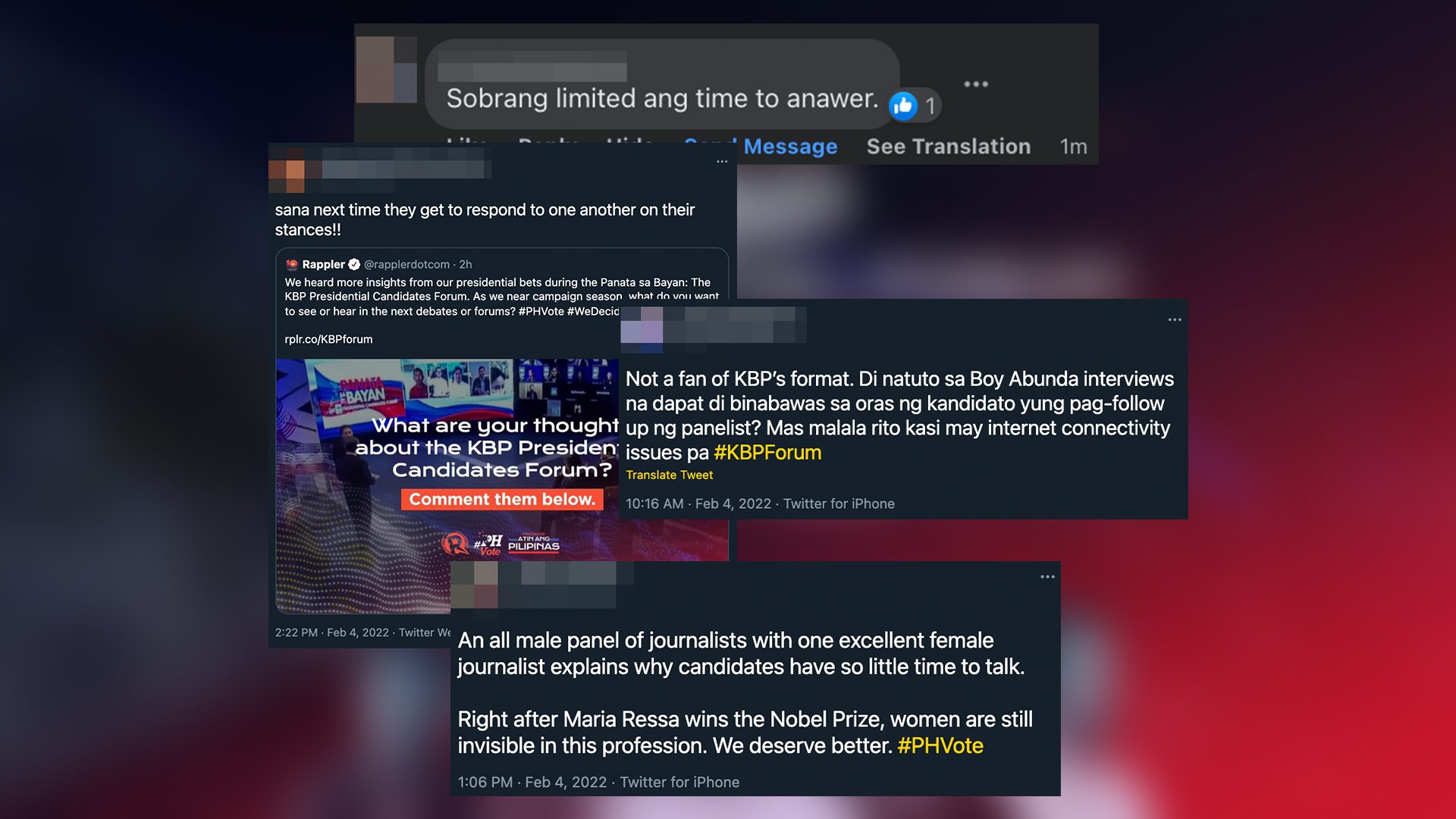 'Sobrang limited': Netizens sound off on format of KBP Forum - Vimarsana News