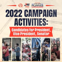 SCHEDULE: Campaign activities of national candidates – 2022 PH elections