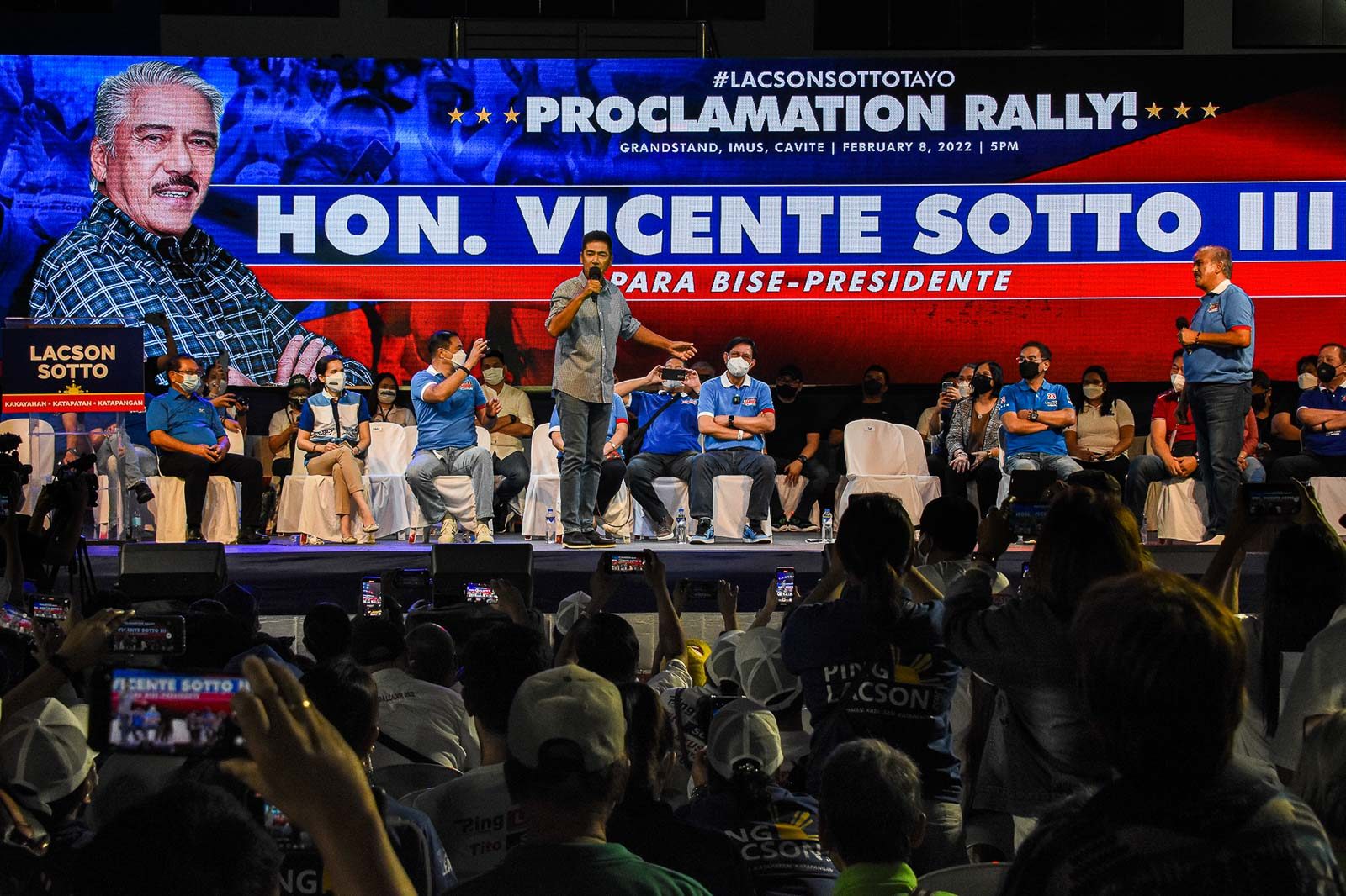Lacson-Sotto campaign: ‘Eat Bulaga!’ gang in full force, Senate bets mostly absent