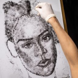 Hair today, art tomorrow: Filipino salon owner uses own hair to create portraits
