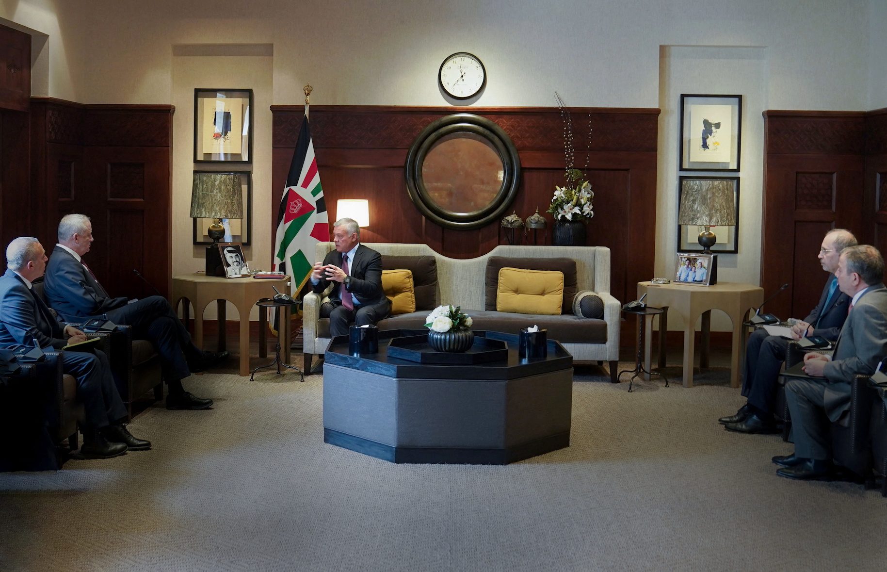 Israeli defense minister meets Jordan’s King Abdullah in Amman
