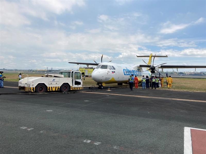 Cebu Pacific plane veers off NAIA runway; all aboard safe