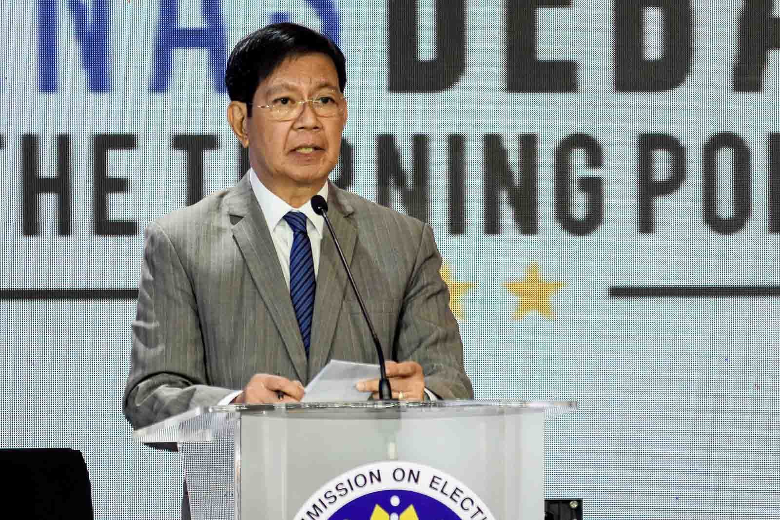 How will he lead? Lacson brings plans – and numbers – to Comelec debate