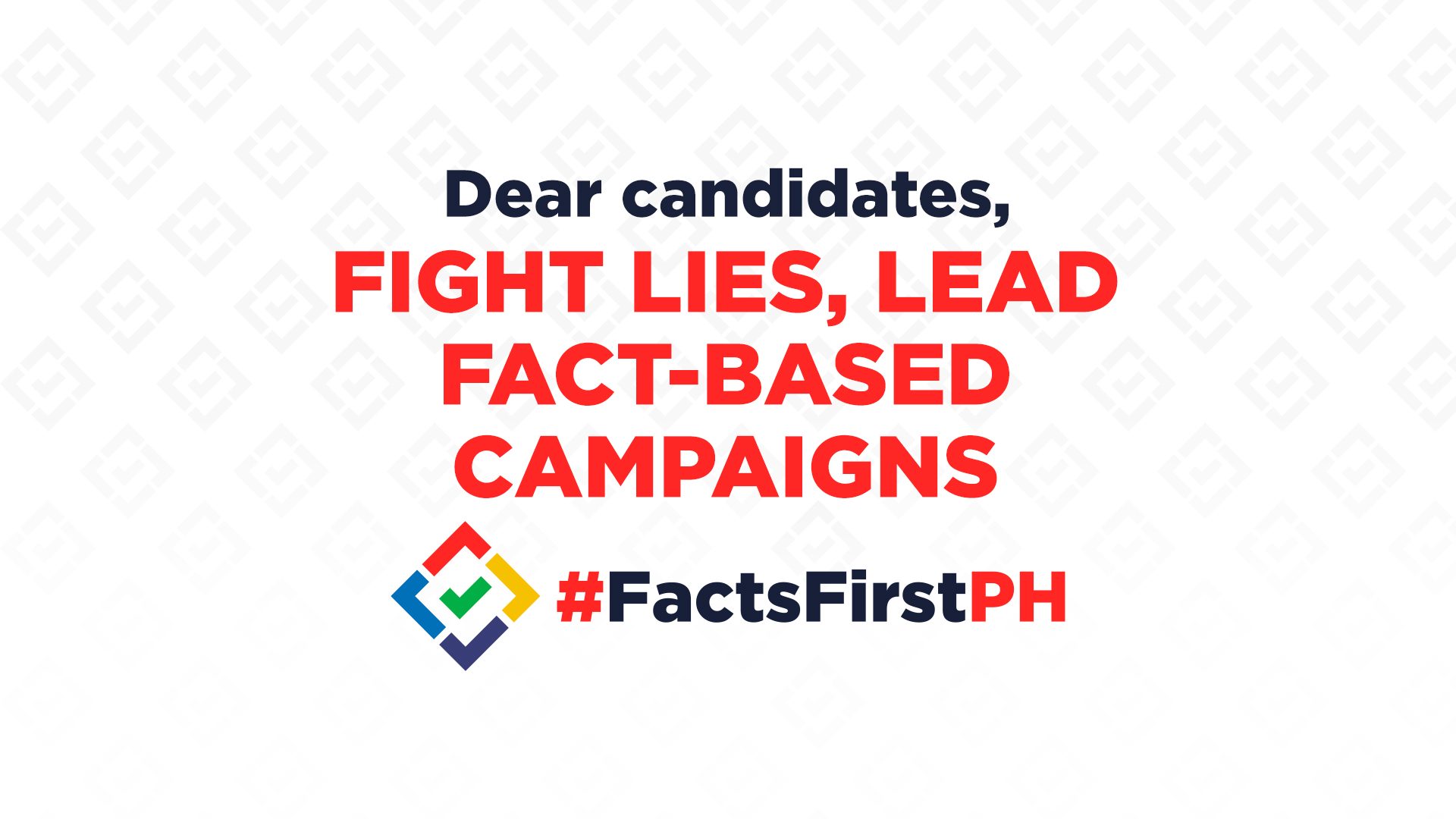 #FactsFirstPH calls on candidates to fight lies, lead fact-based campaigns