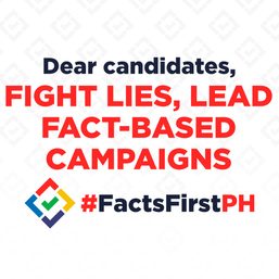 #FactsFirstPH calls on candidates to fight lies, lead fact-based campaigns