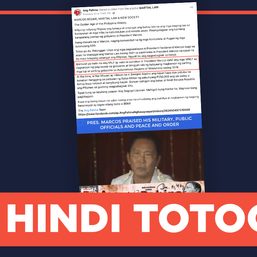 HINDI TOTOO: Wala pang MILF noong administrasyon ni Ferdinand Marcos
