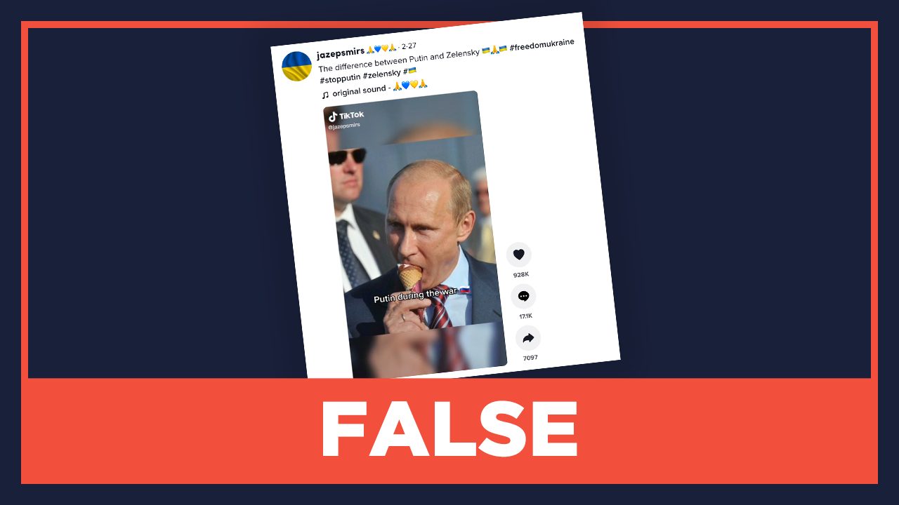 FALSE: Photos showing Putin and Zelenskiy during the 2022 Russia-Ukraine crisis