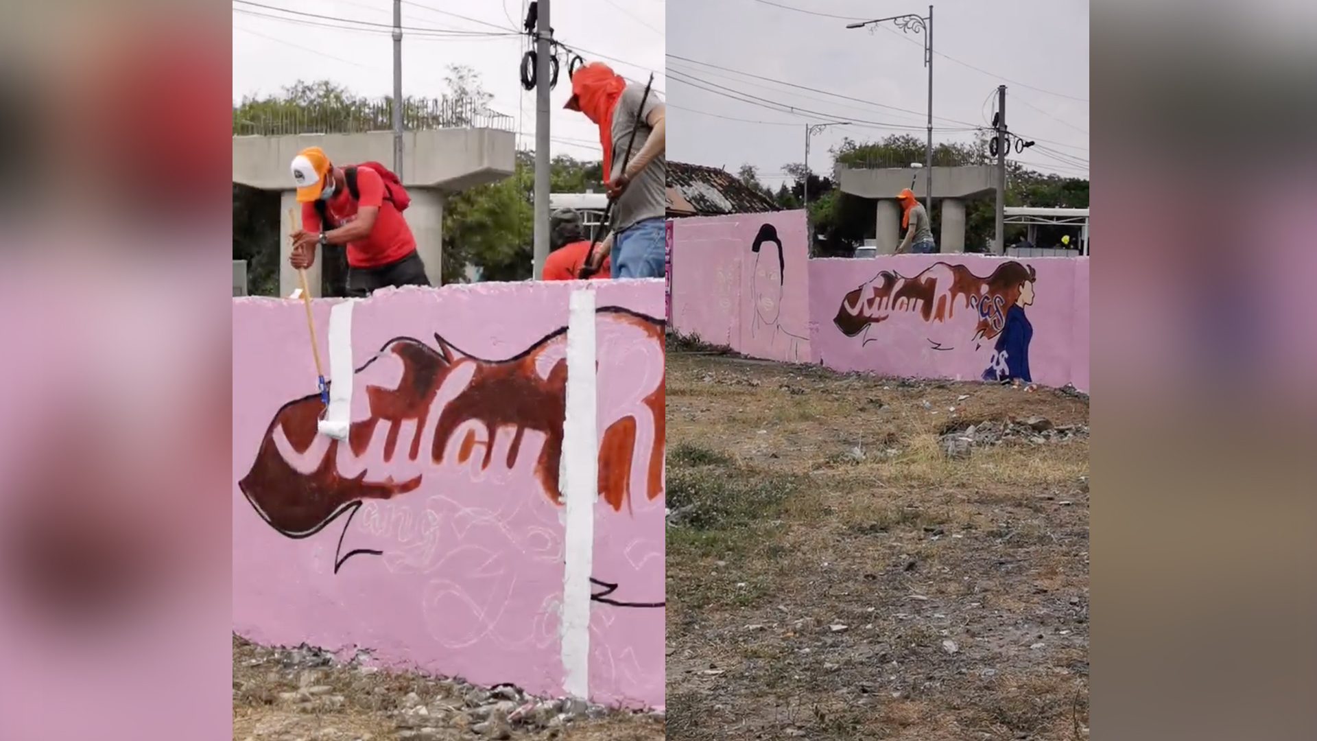 Mural by volunteers for Robredo painted over in Las Piñas