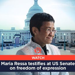 WATCH: Maria Ressa testifies at US Senate on freedom of expression