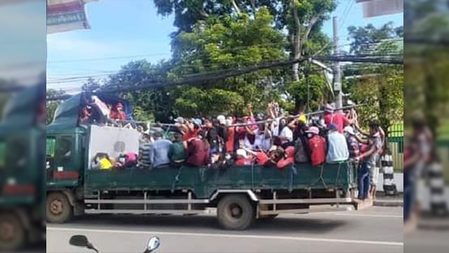 Masbate official questions use of dump trucks in Marcos rally