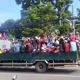 Masbate official questions use of dump trucks in Marcos rally