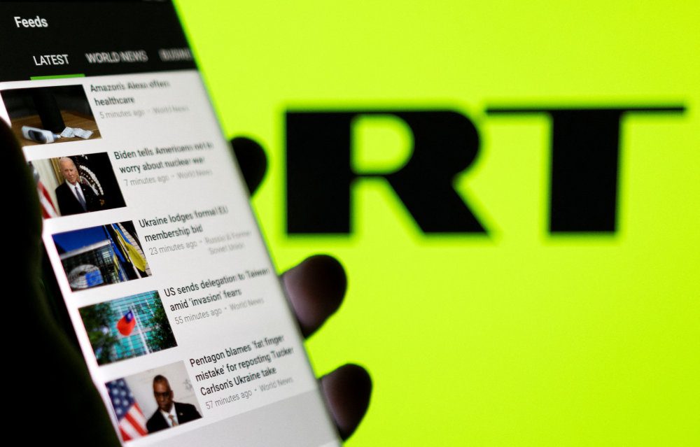 Ukraine urges global ban of Russia’s RT over presenter’s call to drown children