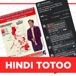 HINDI TOTOO: Mayorya ng mga alkalde ang sumusuporta kina Marcos-Duterte, ayon sa Pulse Asia