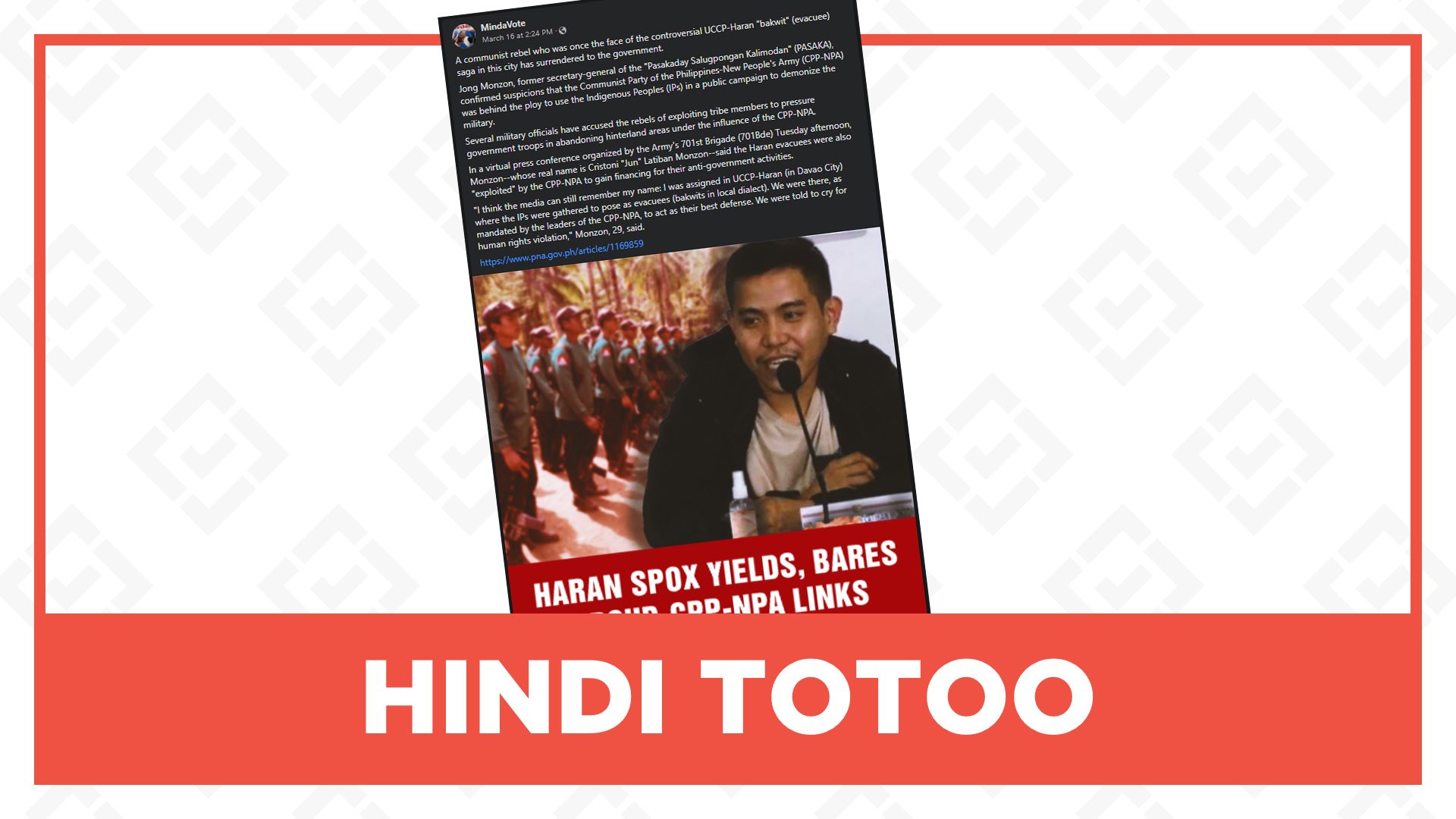 HINDI TOTOO: Palabas lang ang paglikas ng mga Lumad mula sa Mindanao