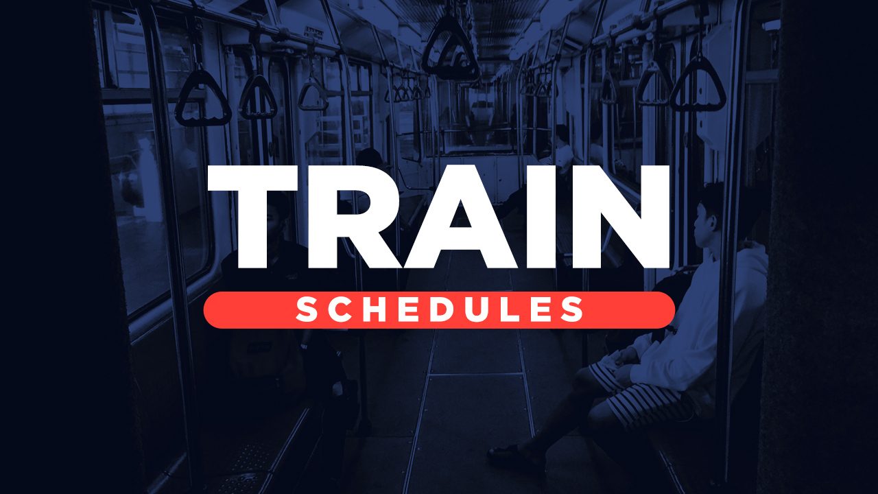 Train schedules during Holy Week 2022
