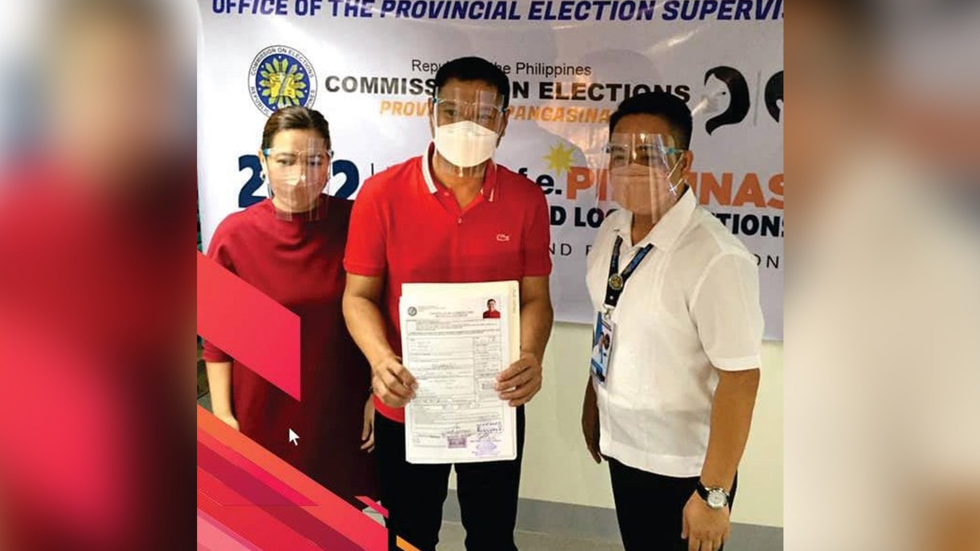 Pangasinan governor shows up on tarps endorsing ‘top five’ presidential bets