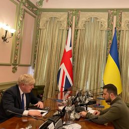 Ukraine President Zelenskiy meets British PM Johnson in Kyiv