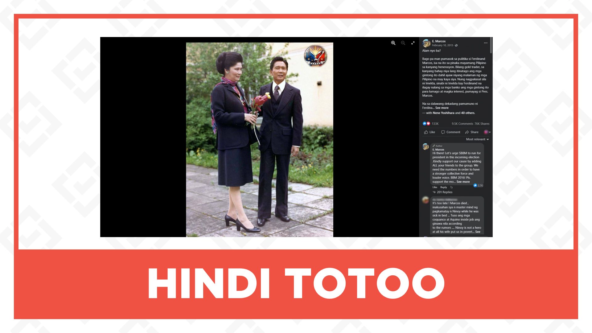 HINDI TOTOO: Isa sa pinakamayamang Filipino si Ferdinand Marcos bago siya naging pulitiko