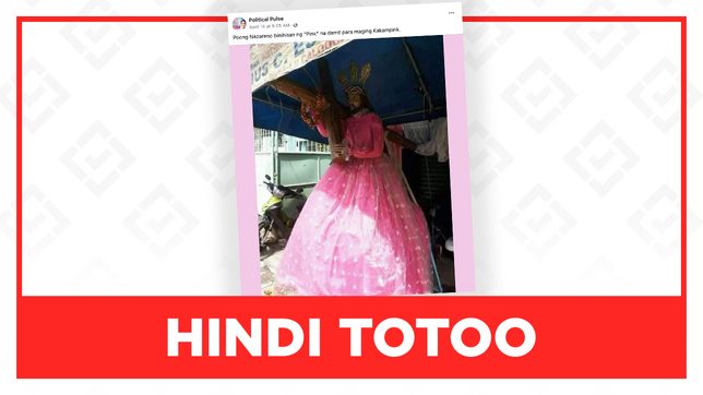 HINDI TOTOO: Litrato ng Poong Nazareno na ginawang ‘kakampink’