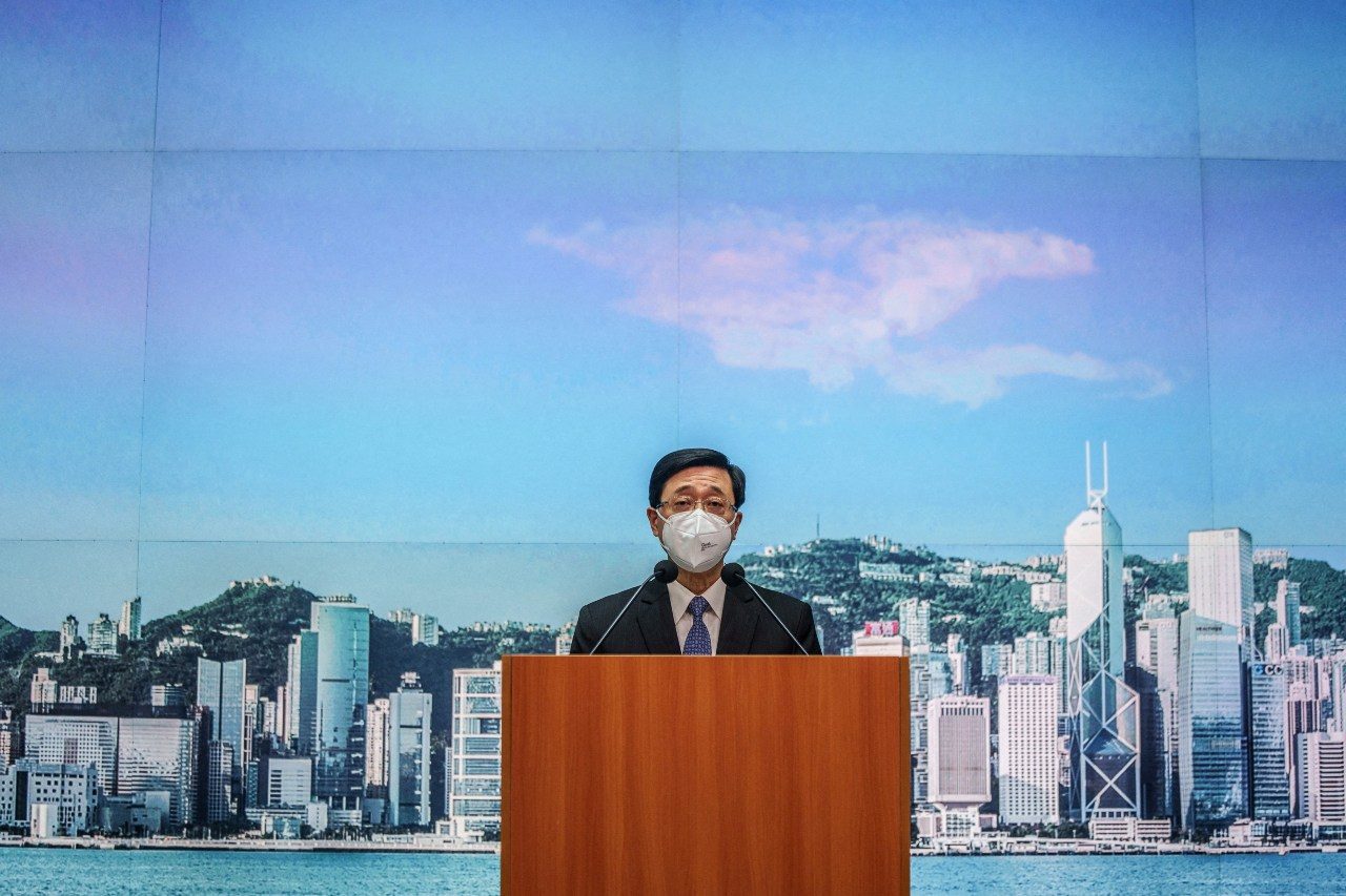 Hong Kong’s leadership candidate pledges to save city’s competitiveness