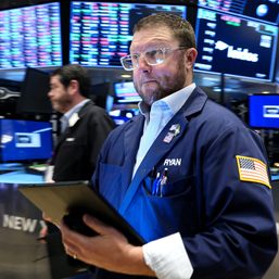 Wall Street ends lower as bond yields jump on growth concerns