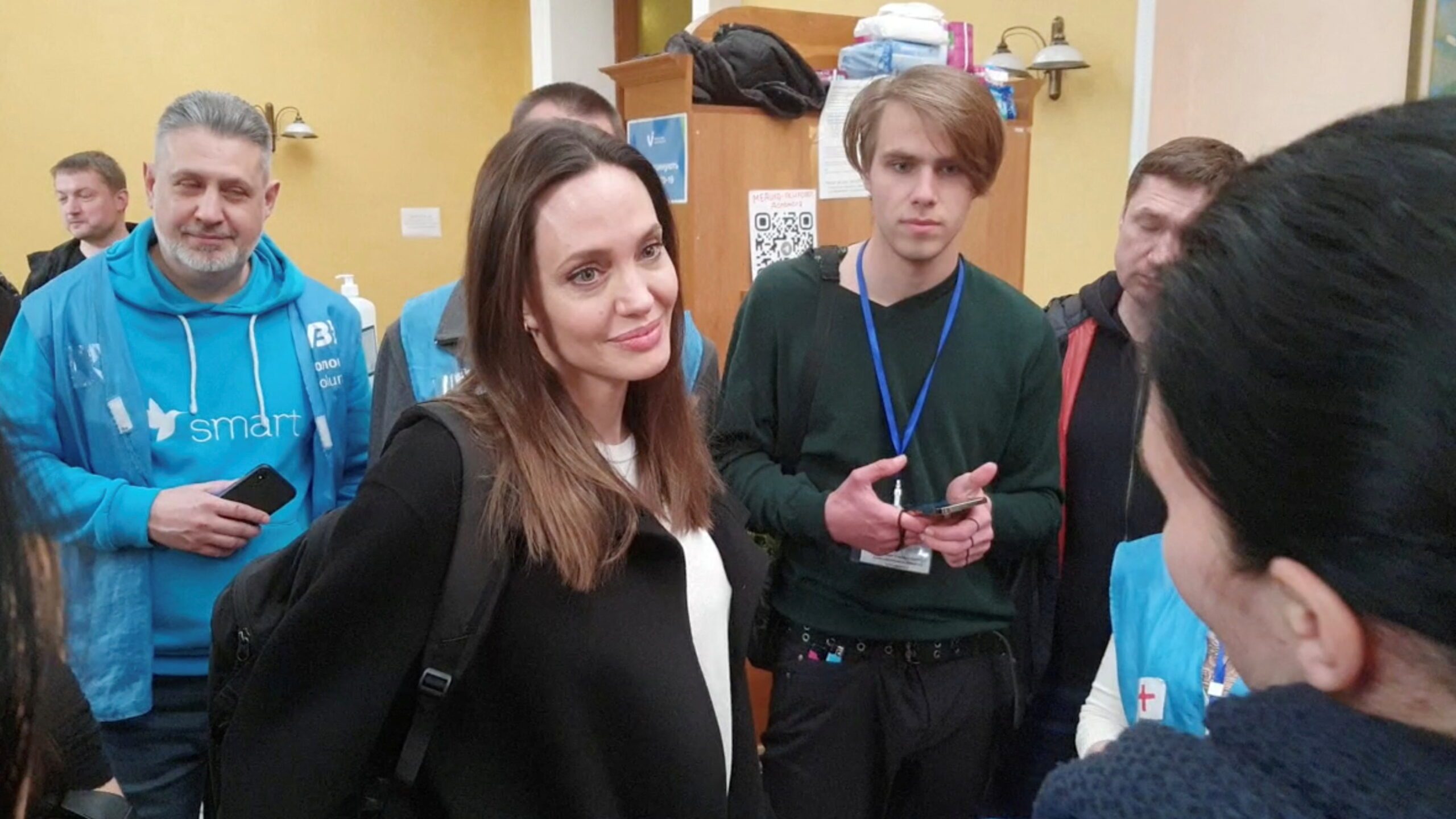 Hollywood actress Angelina Jolie visits Lviv, trip interrupted by sirens