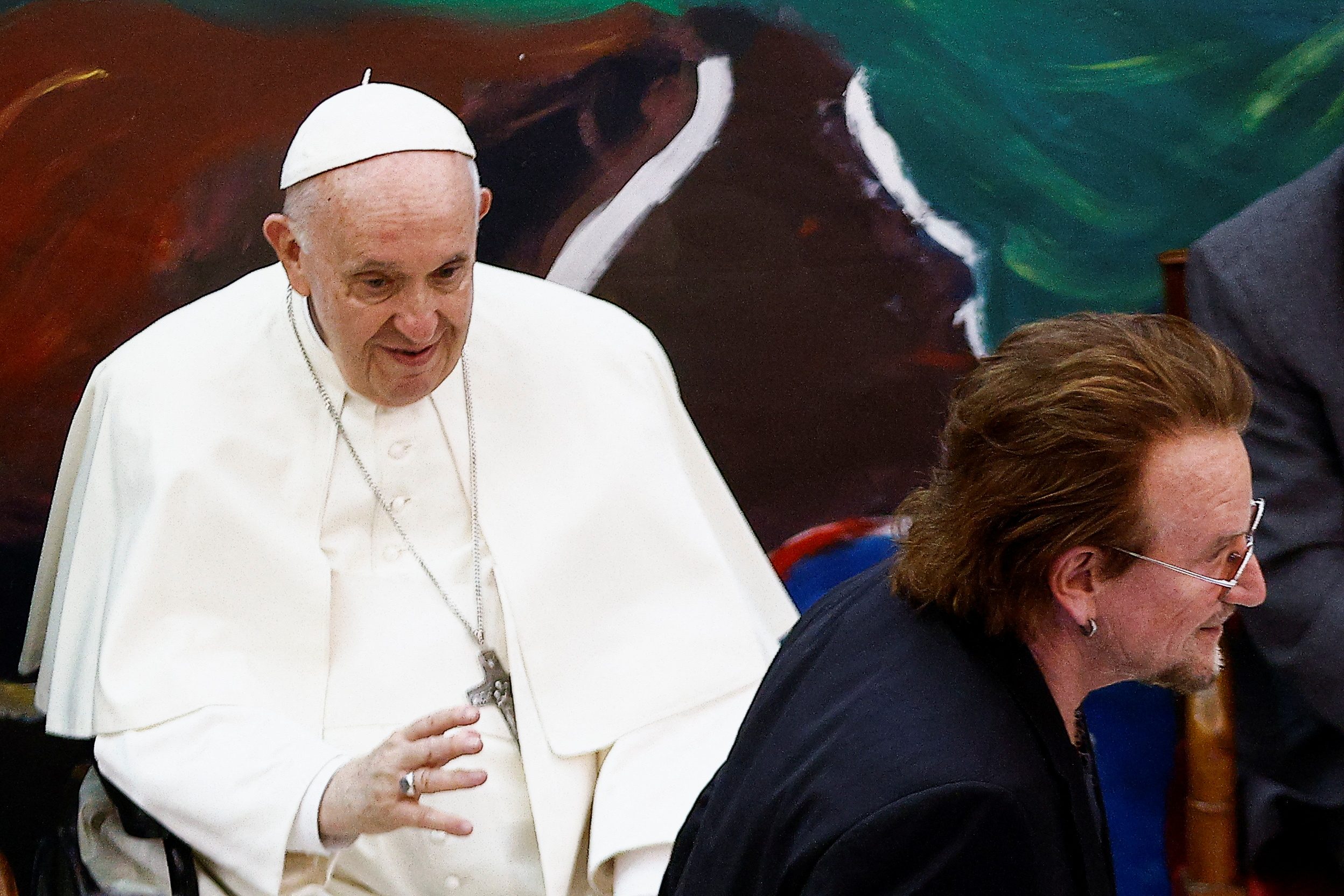 U2’s Bono and Pope Francis ‘harmonize’ on climate change, girls’ education