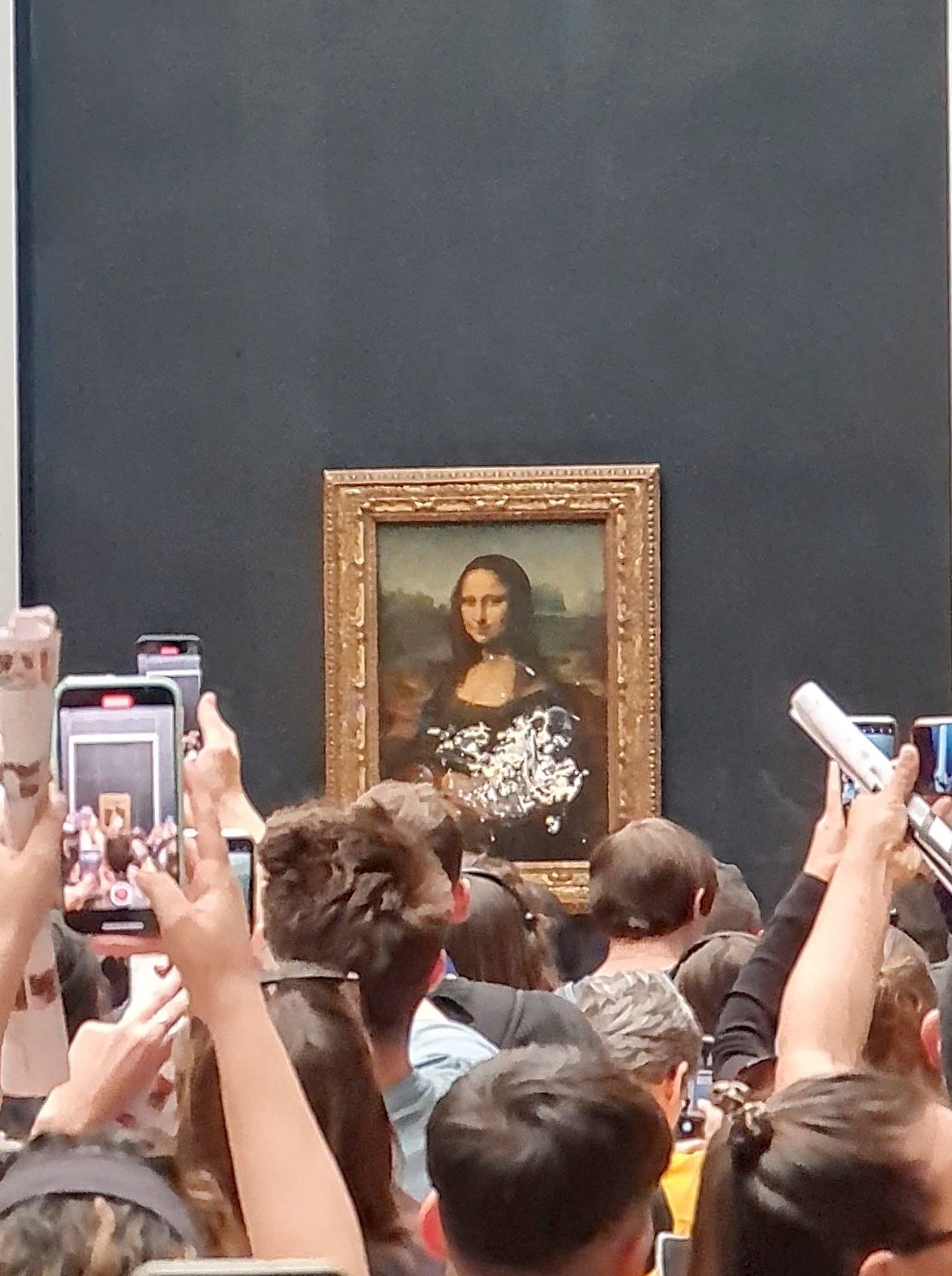 Mona Lisa smeared in cream in climate protest stunt