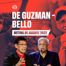 LIVE UPDATES: De Guzman-Bello miting de avance – 2022 Philippine elections