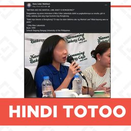 FALSE: Robredo says Duterte will declare martial law or ‘total lockdown’