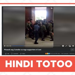 MANIPULADONG VIDEO: Ipinangako ni Robredo ang isang pamahalaang korap