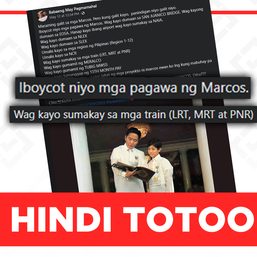 HINDI TOTOO: Si Ferdinand Marcos ang nagpagawa ng MRT at PNR