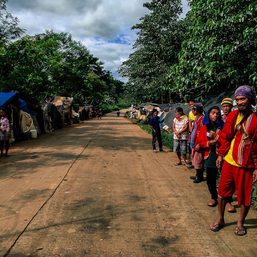 Displaced families live in the backstreets of Bukidnon town