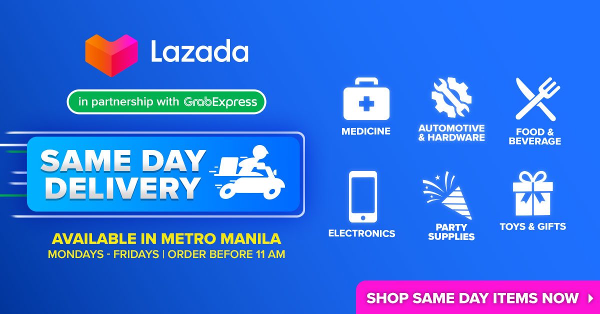Budol time! Lazada launches same-day delivery service with Grab Express