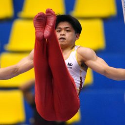 Yulo stumbles in floor exercise, advances to rings, parallel bars finals of Baku World Cup